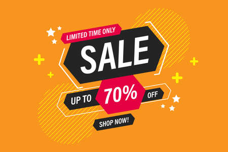 Sale banner template design background. Vector illustration.のイラスト素材
