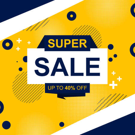 Sale banner template design background. Vector illustration.のイラスト素材