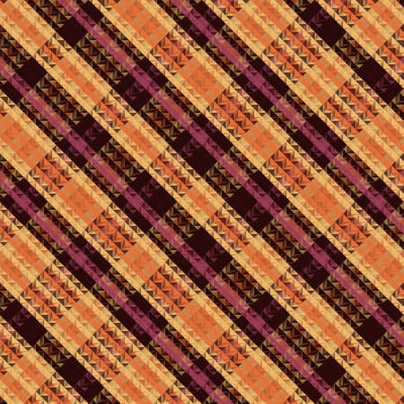 Tartan plaid pattern with texture and coffee color. Vector illustration.