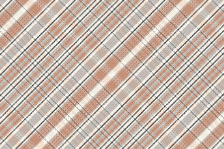 Tartan plaid pattern with texture and coffee color. Vector illustration.のイラスト素材