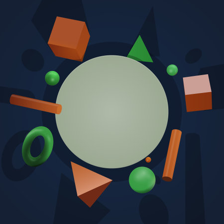3d banner geometric background with blank space. Vector illustration.のイラスト素材