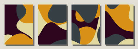 Abstract wavy set background. Abstract background. Vector illustration.
