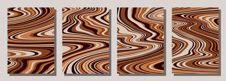 Abstract psychedelic groovy set background. Vector illustration.のイラスト素材