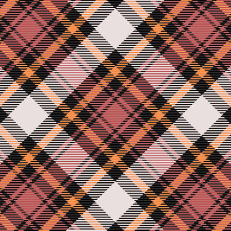 Tartan or plaid halloween color pattern. Vector illustration.