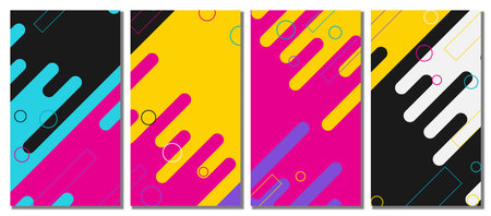 Abstract modern template set background. Vector illustration.