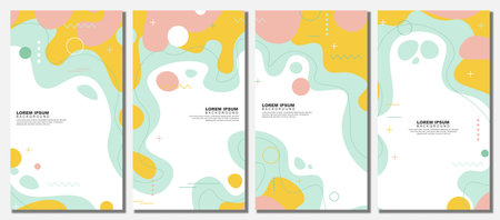 Abstract colorful template set background. Vector illustration.のイラスト素材