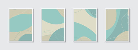Minimalist abstract hand drawn set background. Vector illustration.