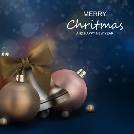 Merry christmas background with different ornaments. Vector illustration.のイラスト素材