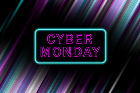 Cyber monday background. Design with modern. Vector design illustration.のイラスト素材