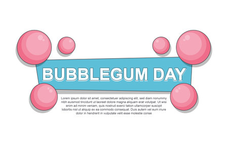 Bubblegum Day background. Design with isolated background. Vector illustration design.のイラスト素材