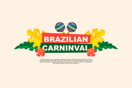Brazilian Carninval background. Vector illustration background.のイラスト素材