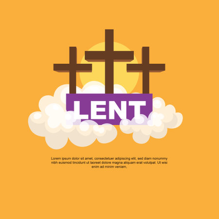 Lent background. Design banner. Vector illustration background.のイラスト素材