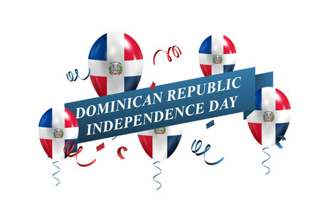 Dominican Republic Independence Day background. Vector illustration background.のイラスト素材
