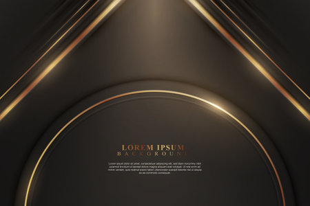 Luxury half circle and stripes background. Vector illustration background.のイラスト素材