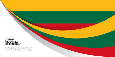 Lithuania independence restoration day background. Vector illustration background.のイラスト素材