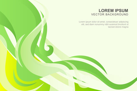 Gradient green wavy shape background. Vector illustration background.のイラスト素材