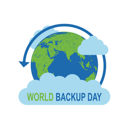 World Backup Day background. Vector illustration background.のイラスト素材