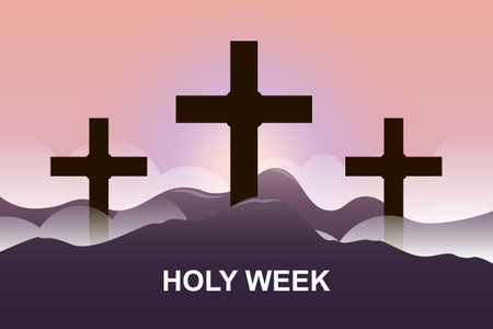 Holy Week background. Vector illustration background.のイラスト素材