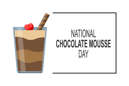 National Chocolate Mousse Day background. Vector illustration background.のイラスト素材
