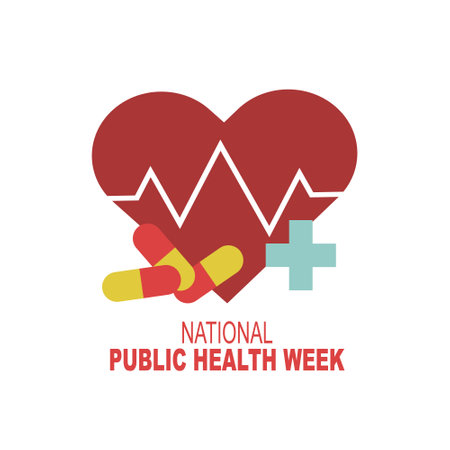 National Public Health Week background. Vector illustration background.のイラスト素材
