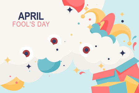 April Fools Day background. Vector illustration background.のイラスト素材