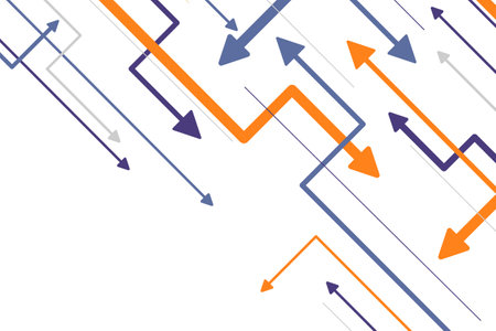 Arrow shape on white background. Vector illustration background.のイラスト素材