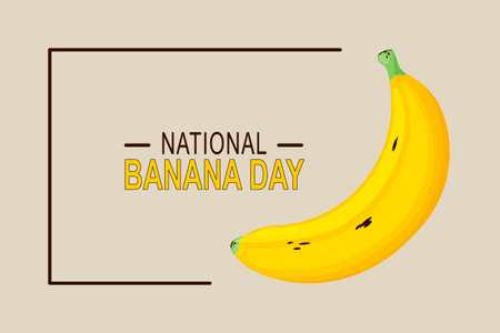 National Banana Day background. Food & Beverage. Vector illustration.のイラスト素材