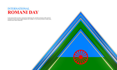 International Romani Day background. Vector illustration background.のイラスト素材