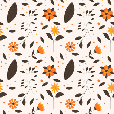Floral shape seamless pattern. Repeat pattern. Vector illustration.のイラスト素材