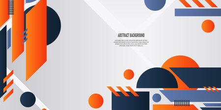 Gradient blue and orange geometric shape background. Vector illustration.のイラスト素材