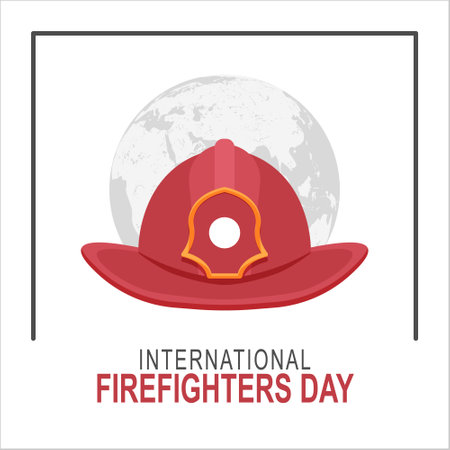 International Firefighters Day background. Special-Interest, Awareness, Careers, Educational. Vector illustration.のイラスト素材