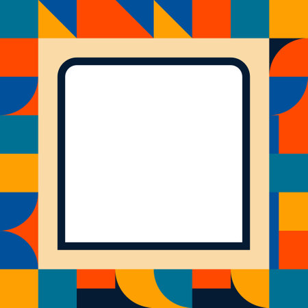 Abstract simple geometric background. Flat design in minimal color. Vector illustration.のイラスト素材