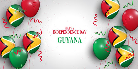 Guyana Independence Day background. Civic, Festivities, Historical. Vector illustration.のイラスト素材