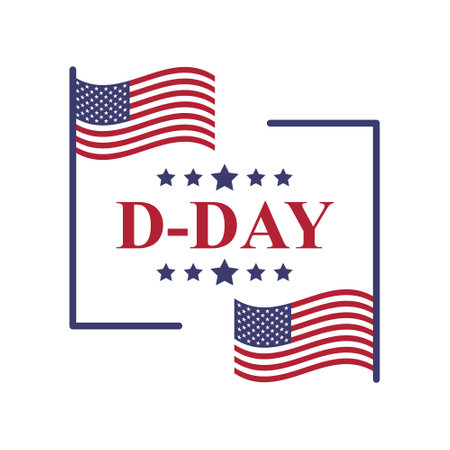 D Day background. Civic Historical Military. Vector illustration.のイラスト素材