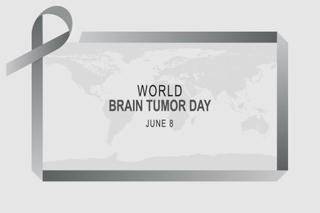 World Brain Tumor Day background. Awareness Diseases Education. Vector illustration.のイラスト素材