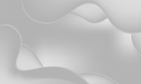 Elegant gray metallic wave with gold strips background. Vector illustration.のイラスト素材