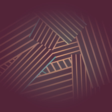 Geometric lines on dark background. Design for wallpaper.のイラスト素材