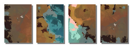 Abstract watercolor brush background. Set background. Vector illustration design.のイラスト素材