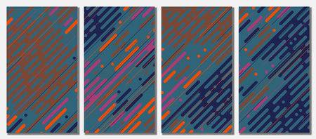 Abstract modern template set background. Vector illustration.