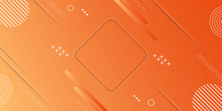 Gradient texture with memphis elements. Template for backgrounds. Vector illustration.のイラスト素材