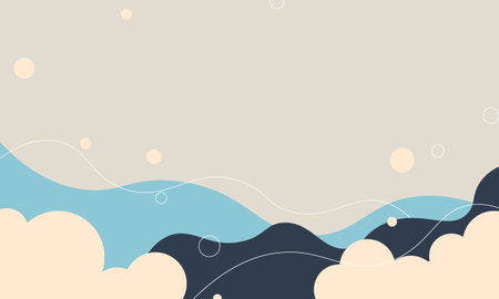 Abstract pink wave, cloud and circle background. Best smart design for your business.のイラスト素材