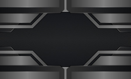Abstract technology background with dark stripes.のイラスト素材