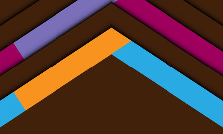 Vibrant color triangle geometric overlap layerのイラスト素材