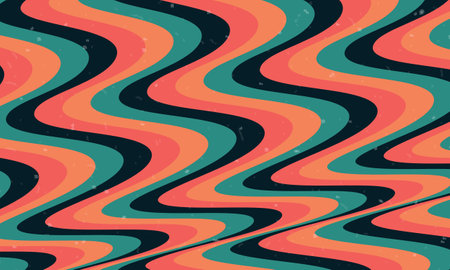 Psychedelic groovy background. Vector illustration.のイラスト素材