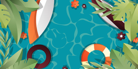 Summer background with gradient style. Vector illustration.のイラスト素材