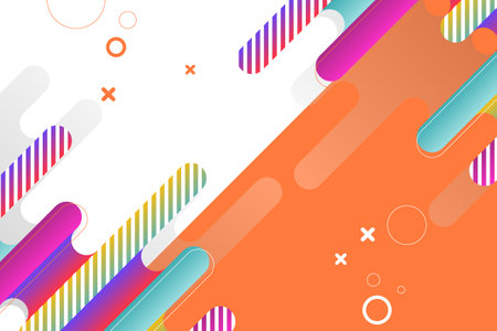Colorful rounded shapes background. Abstract background. Vector illustration.のイラスト素材