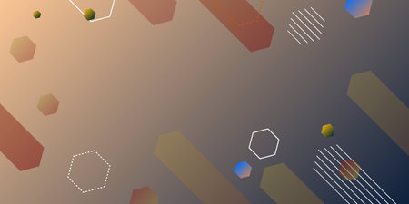 Gradient hexagonal background. Vector illustration.のイラスト素材