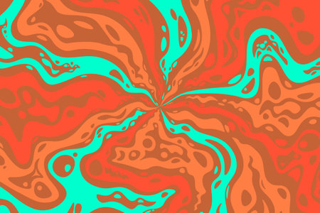 Abstract psychedelic groovy background. Vector illustration.のイラスト素材