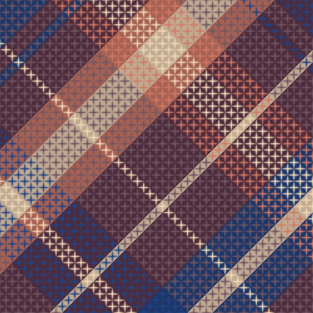 Tartan plaid pattern with texture.のイラスト素材