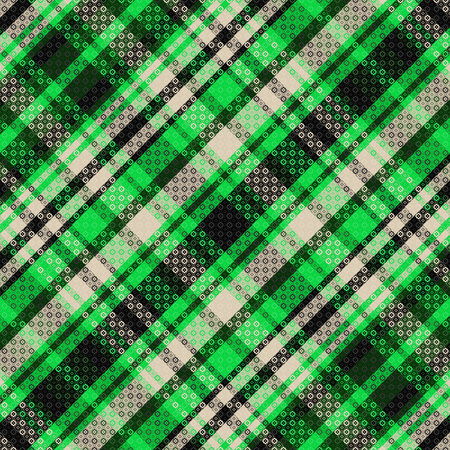 Tartan plaid pattern with texture. Vector illustration.